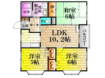レジデンス白井I(3LDK/3階)の間取り写真