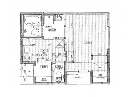 EBBA VILLAGE(1K)の間取り写真
