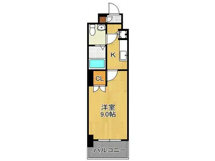 NO.63 オリエントキャピタルタワー(1K/9階)の間取り写真