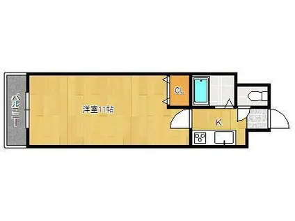 ロイヤルリージェント(1K/12階)の間取り写真