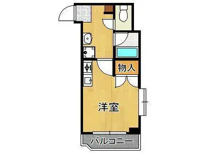 ベルガ中津口(ワンルーム/8階)の間取り写真