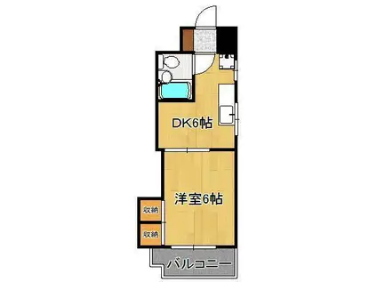 VIP浅野(1DK/2階)の間取り写真