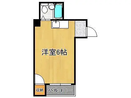 ヤングハイツクロノス(ワンルーム/3階)の間取り写真
