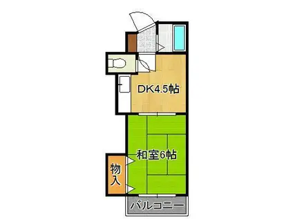 馬借タカヤコーポレーションビル(1DK/7階)の間取り写真