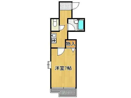 フィットライフ 馬借(1K/3階)の間取り写真