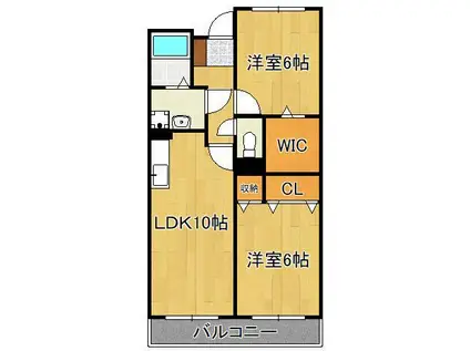 ユーアイマンション赤坂(2LDK/1階)の間取り写真