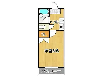 さとコーポ(1K/3階)の間取り写真