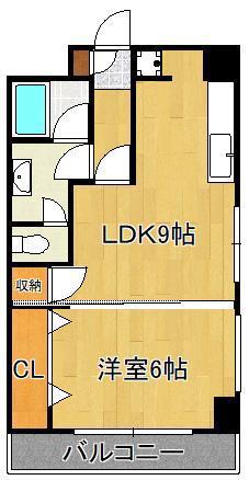 アヴィニール吉野(1LDK/2階)の間取り写真