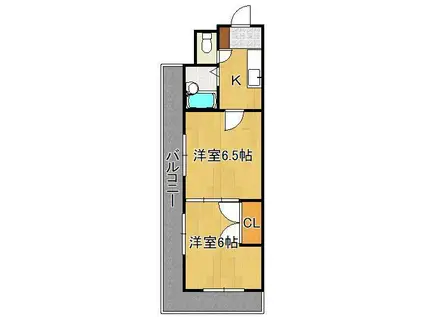 ロイヤルグランデ(2K/2階)の間取り写真