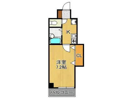 アクス敷島21(1K/1階)の間取り写真