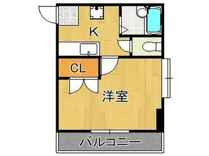 NO.23 ベイサイドアネックス(1K/3階)の間取り写真