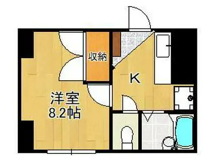 NO.23 ベイサイドアネックス(1K/4階)の間取り写真