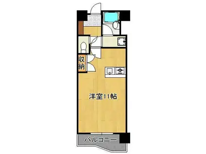 サンラビール小倉(ワンルーム/4階)の間取り写真