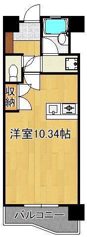 サンラビール小倉(ワンルーム/5階)の間取り写真
