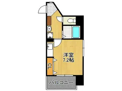 ハートピア鍛冶町(ワンルーム/4階)の間取り写真