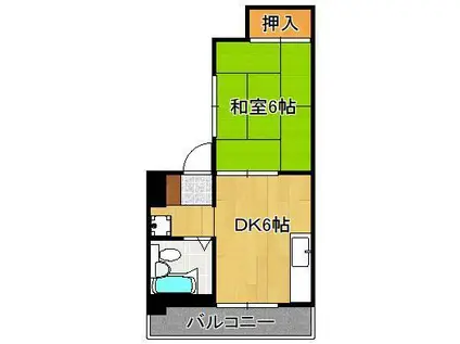 ギャラン小倉駅前(1DK/3階)の間取り写真