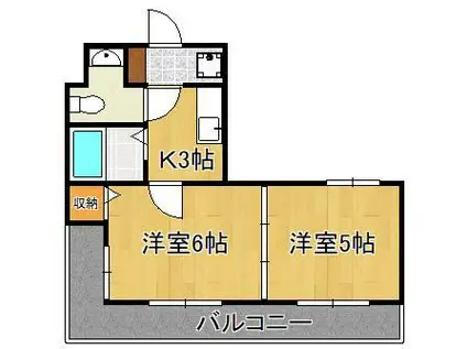 ロイヤルキャッスル(2K/11階)の間取り写真