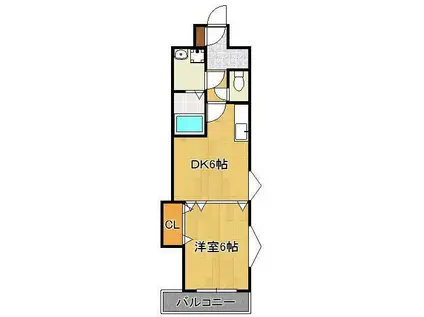 ヒット馬借BLD(1DK/2階)の間取り写真