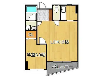 FORZA馬借(1LDK/1階)の間取り写真