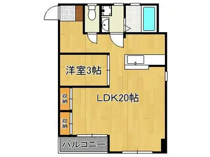 FORZA馬借(1LDK/5階)の間取り写真