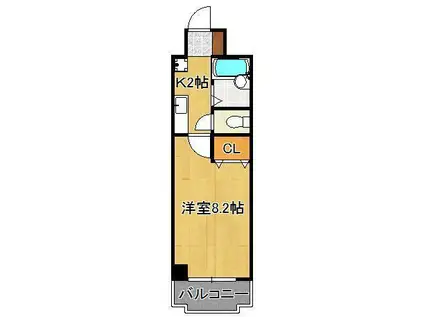 MAISON CELESTE(1K/3階)の間取り写真