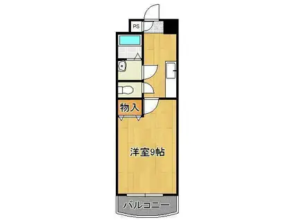 HAMIEL KOKURA(1K/3階)の間取り写真