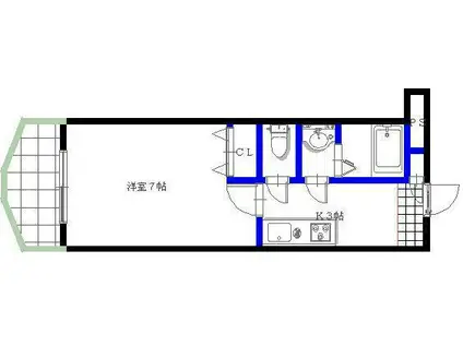 HAMIEL KOKURA(1K/9階)の間取り写真