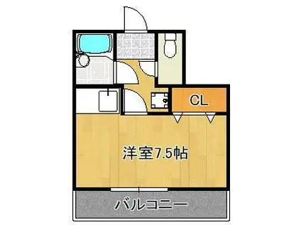 ラティスビル(ワンルーム/3階)の間取り写真