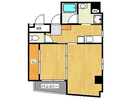 ラティスビル(2K/5階)の間取り写真