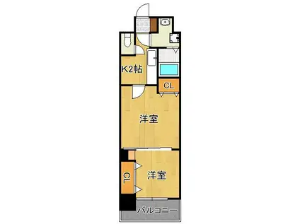 木下鉱産ビル 3(1K/5階)の間取り写真