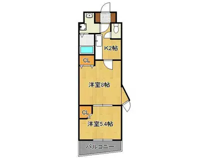 木下鉱産ビル 3(2K/7階)の間取り写真