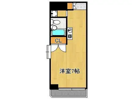 日之出ビル馬借(ワンルーム/4階)の間取り写真