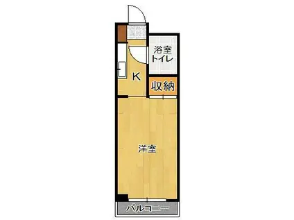 レジデンス馬借(1K/3階)の間取り写真