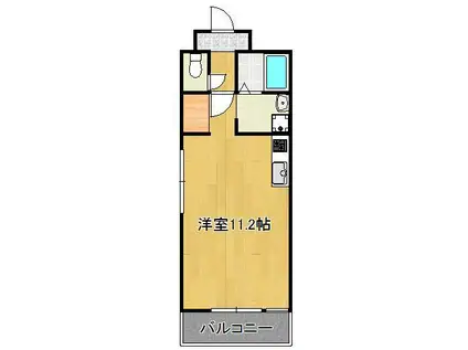 エルザビル馬借47(ワンルーム/8階)の間取り写真