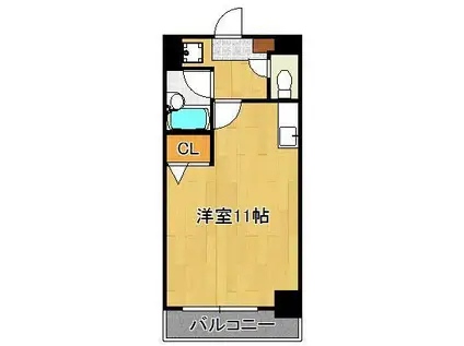 アクセス砂津(ワンルーム/5階)の間取り写真