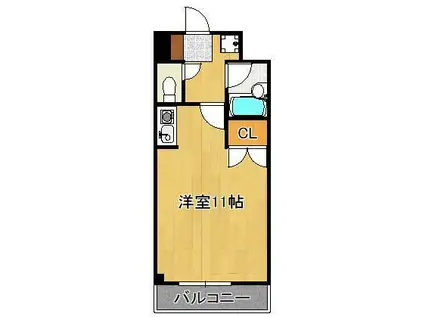 アクセス砂津(ワンルーム/5階)の間取り写真