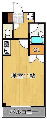 アクセス砂津(ワンルーム/7階)の間取り写真