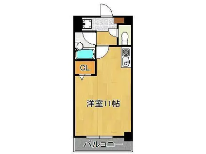 アクセス砂津(ワンルーム/7階)の間取り写真