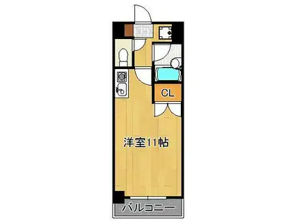 アクセス砂津(ワンルーム/8階)の間取り写真