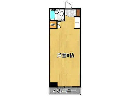 イーグルビル(ワンルーム/4階)の間取り写真