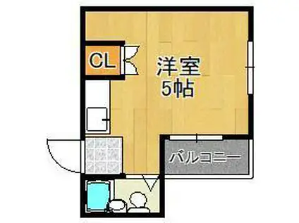 イーグルビル(ワンルーム/5階)の間取り写真