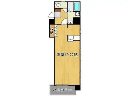 大八ビル(ワンルーム/5階)の間取り写真