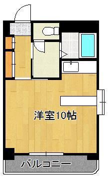 ブランシュ砂津(ワンルーム/6階)の間取り写真