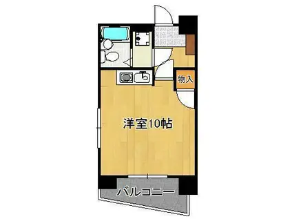 シティハイツ中津口(ワンルーム/5階)の間取り写真