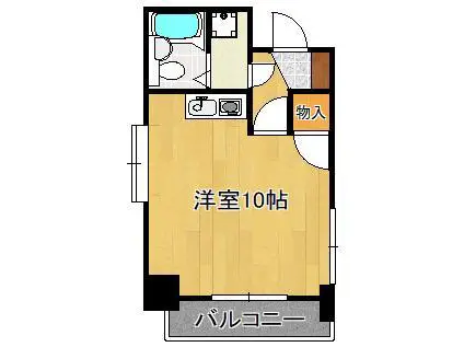 シティハイツ中津口(ワンルーム/8階)の間取り写真