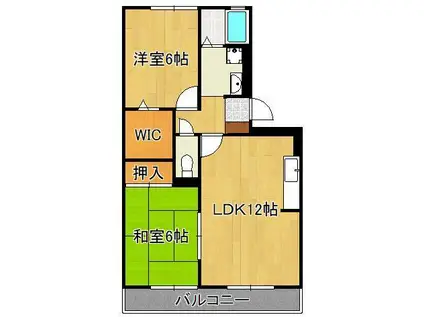 ルミエール赤坂(2LDK/3階)の間取り写真