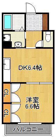 REZIA小倉(1DK/9階)の間取り写真