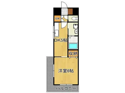 ギャラン吉野町(1DK/5階)の間取り写真