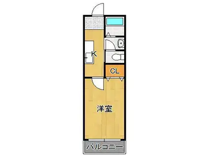 LIVE FLAT藤松(1K/5階)の間取り写真