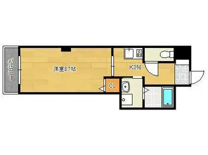 アーリントン(1K/11階)の間取り写真